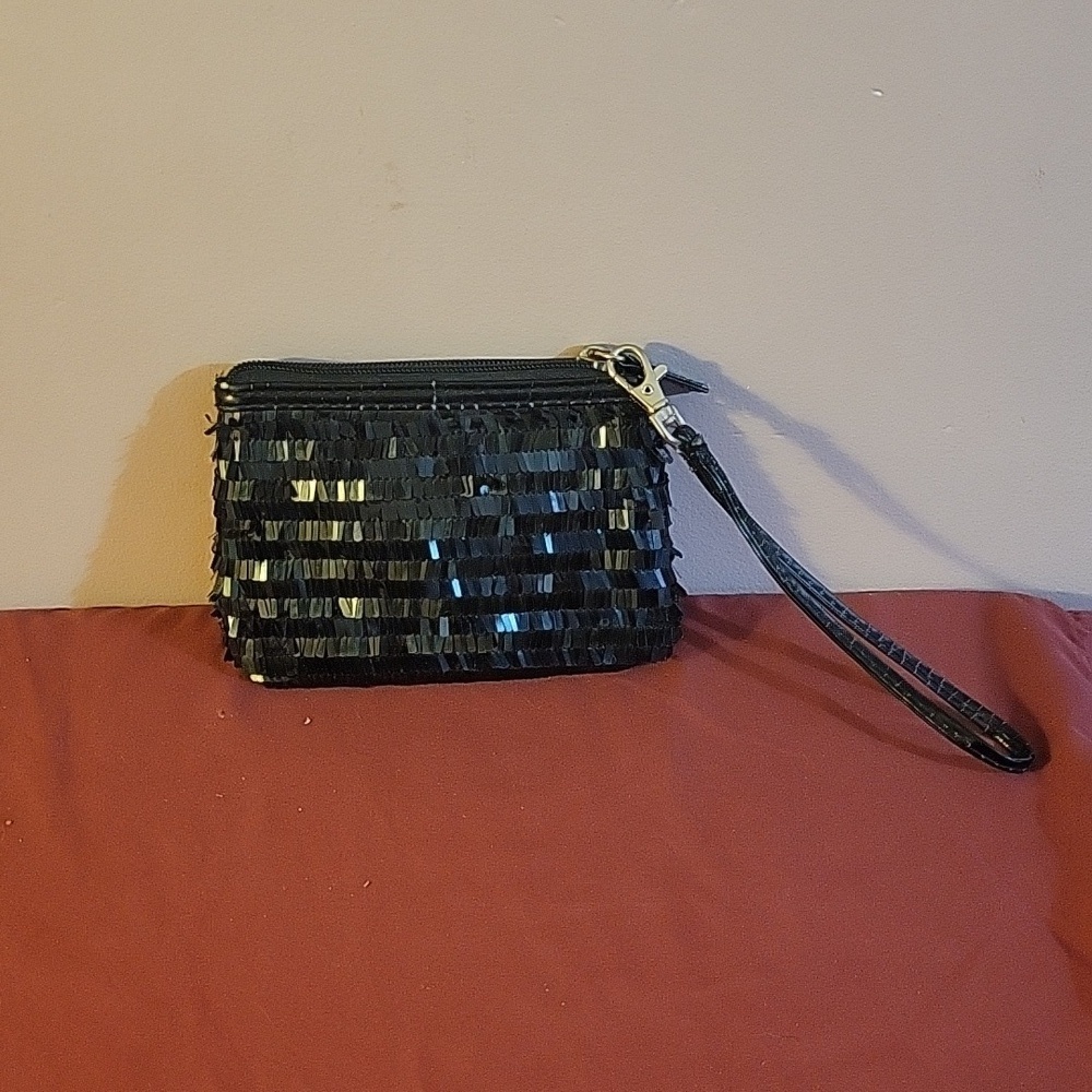 Charming Charlie Black Zippered Coin Purse
